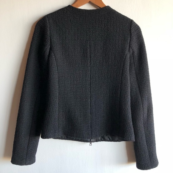 Vince basketweave jacket with leather trim - Picture 7 of 8